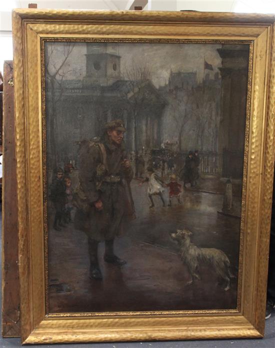 Kate Elizabeth Olver (1881-1960) Return from the front, 1916 54 x 39in.